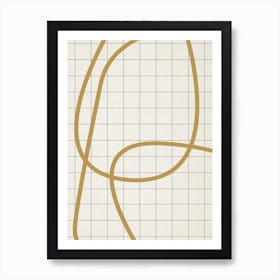 Abstract Beige Composition 2 Art Print