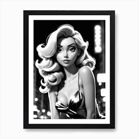 Black And White Drawing Art Print