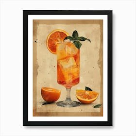 Orange Drink Canvas Print 1 Art Print