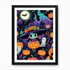 Halloween Witches 2 Art Print