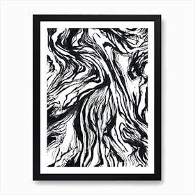 Black Marble Art Print