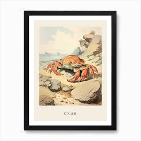 Beatrix Potter Inspired  Animal Watercolour Crab 2 Art Print