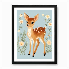 Baby Animal Illustration  Deer 1 Art Print