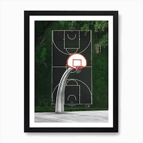 Basketball Court Art Print