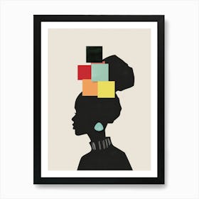 Silhouette Of A Woman 50 Art Print