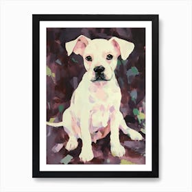 A French Bulldog Dog Painting, Impressionist 1 Art Print