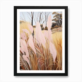 Fountain Grass 3 Flower Painting Art Print