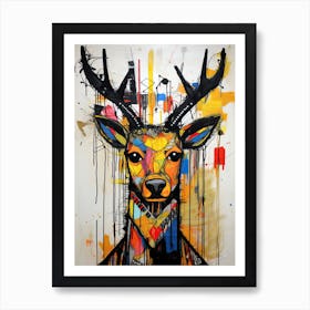 Deer 1 Neo-expressionism Art Print