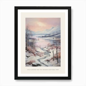 Dreamy Winter National Park Poster  Loch Lomond And The Trossach National Park Scotland 2 Art Print