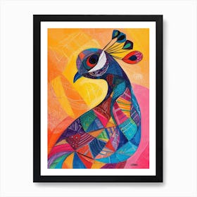 Absytact Geometric Peacock Art Print