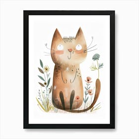 Pixiebob Cat Clipart Illustration 4 Art Print