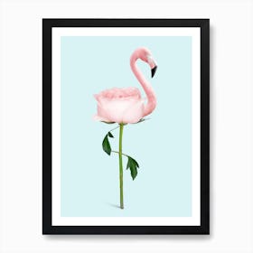 Flamingo Flower Art Print