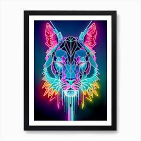 Neon Tiger 1 Art Print