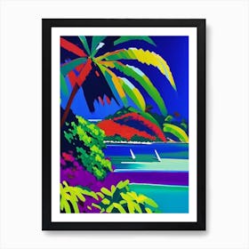 Rarotonga Cook Islands Colourful Painting Tropical Destination Art Print