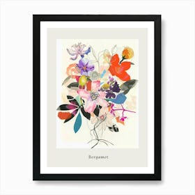 Bergamot 2 Collage Flower Bouquet Poster Art Print