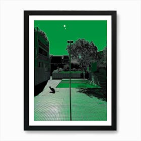 Cat In The Pool Art Print