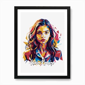 Olivia Rodrigo 01 Portrait Music Icon WPAP Pop Art Style Art Print