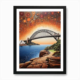 Default Australian Aboriginal Dot Art Style Painting Of The Sy 1 (1) Art Print