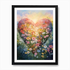 Daisy In Heart Formation 5 Art Print