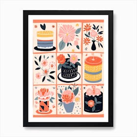 Birthday Cake Illustration 4 Art Print