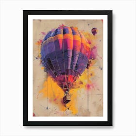 Hot Air Balloon, Vibrant, Pop Art Art Print