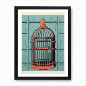 Modern Birdcage Illustration Art Print