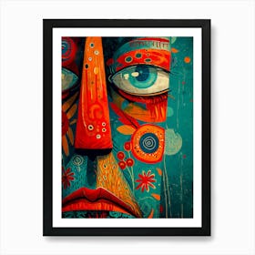 Face Of A Man Art Print