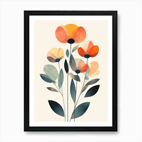 Abstract Flower Painting 1 Art Print