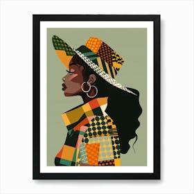 African Woman In Hat 8 Art Print