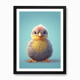 Cute Chick Scandinavian Style Illustration 4 Art Print