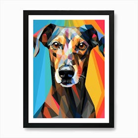 Dog Abstract Pop Art 4 Art Print