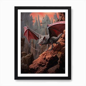 Mexican Free Tailed Bat Vintage Illustration 4 Art Print