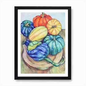 Kabocha Squash 2 Fauvist vegetable Art Print