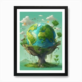 Love Earth Square Art Print Art Print