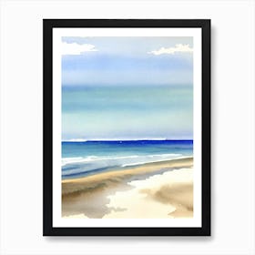 Torquay Beach, Australia Watercolour Art Print