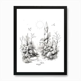 Twilight Garden Art Print