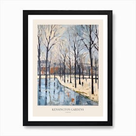 Winter City Park Poster Kensington Gardens London 1 Art Print