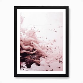 Pink Ink Splash Art Print