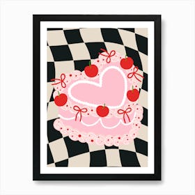 Heart Shaped Cake Art Print