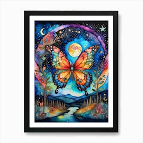 Surrealism Fairytale Butterfly v4 Art Print