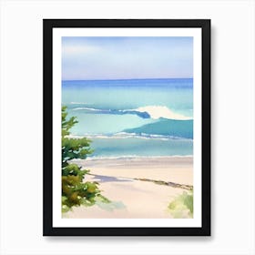 Coronado Beach 2, San Diego, California Watercolour Art Print