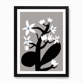 Black And White Flower Art Print