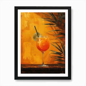 Orange Cocktail 3 Art Print