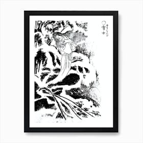 Toriyama Sekien Vintage Japanese Woodblock Print Yokai Ukiyo-e Yukionna Art Print