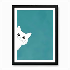 White Cat Art Print