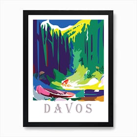 Davos In Summer, Switzerland Art Print