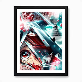 Anime Samurai Eyes Art Print