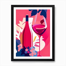 Grenache Rosé Wine Pop Matisse Cocktail Poster Art Print