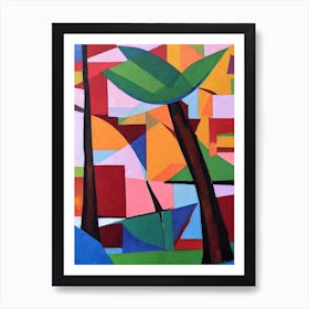 Serviceberry Tree Cubist Art Print