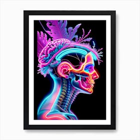 Neon Skull 34 Art Print